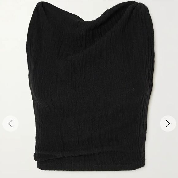 726 NWT FAITHFULL THE BRAND DIONE TOP BLACK SIZE US 2 / XS - Picture 1 of 7